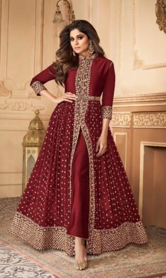 AASHIRWAD 7152 D RED GOWN COLLECTIONAASHIRWAD 7152 D RED GOWN COLLECTION