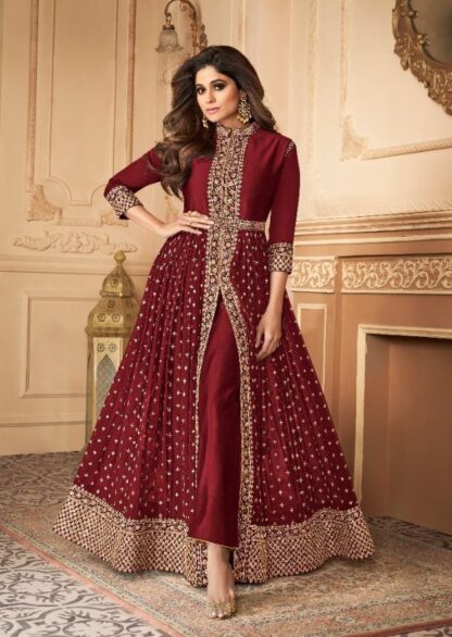 AASHIRWAD 7152 D RED GOWN COLLECTION