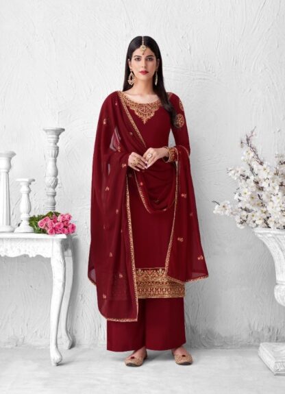 AASHIRWAD SAFFRON 8348 RED DESIGNER SUITS IN SINGLE