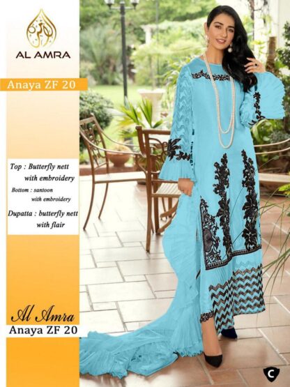 AL AMRA ANAYA ZF 20 C PAKISTANI SUITS WHOLESALE FORM SURAT