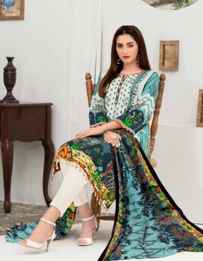 MARIYA B LAWN COLLECTION VOL 4 4001 LAWN KARACHI SUITS IN SINGLE