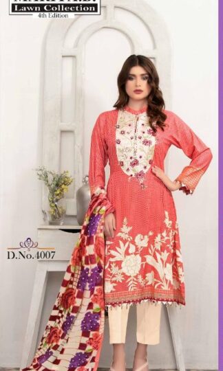 MARIYA B LAWN COLLECTION VOL 4 4007 PAKISTANI SUITSMARIYA B LAWN COLLECTION VOL 4 4007 PAKISTANI SUITS