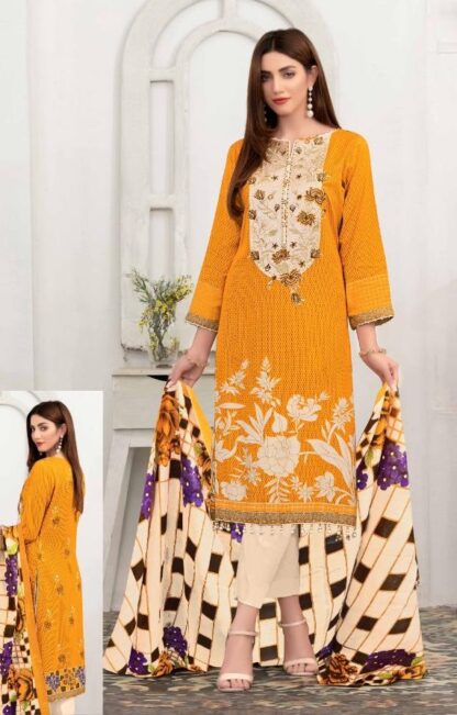 MARIYA B LAWN COLLECTION VOL 4 4009 KARACHI SUITS WHOLESALER