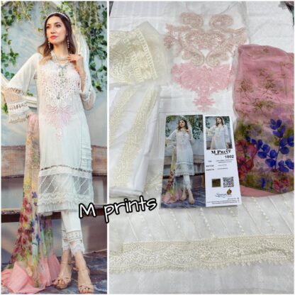 SANIYA TRENDZ 1002 WHITE PAKISTANI SUITS LATEST COLLECTION