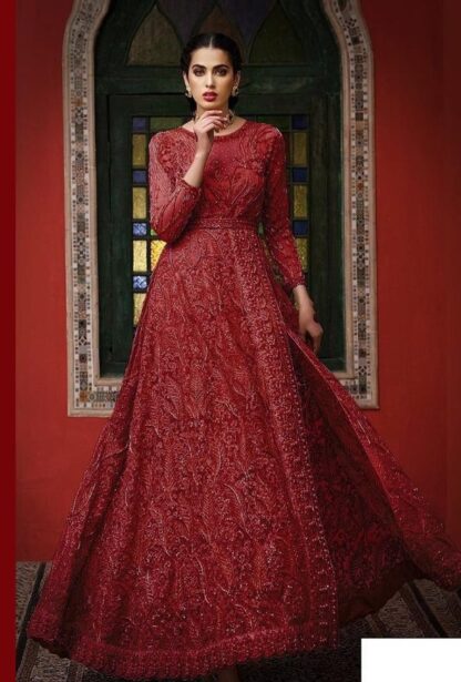 IBRIZ IB 09 RED SALWAR SUITS IN SINGLE