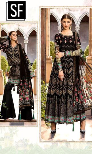 SF 107 BLACK PAKISTANI SUITS AT WHOLESALE RATESF 107 BLACK PAKISTANI SUITS AT WHOLESALE RATE