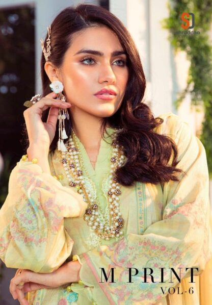 SHRADDHA DESIGNER M PRINT VOL 6 601 TO 604 PAKISTANI SUITS WHOLESALE