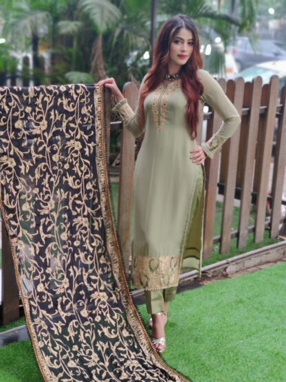 RUMAISA FASHION RF 107 ALIZEH GREEN PAKISTANI SUITS