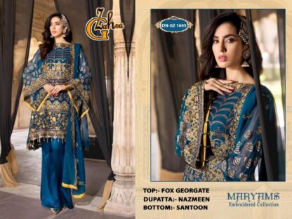 G ZAHRA MARYAMS EMBROIDERED COLLECTION 1605 PAKISTANI DRESSES