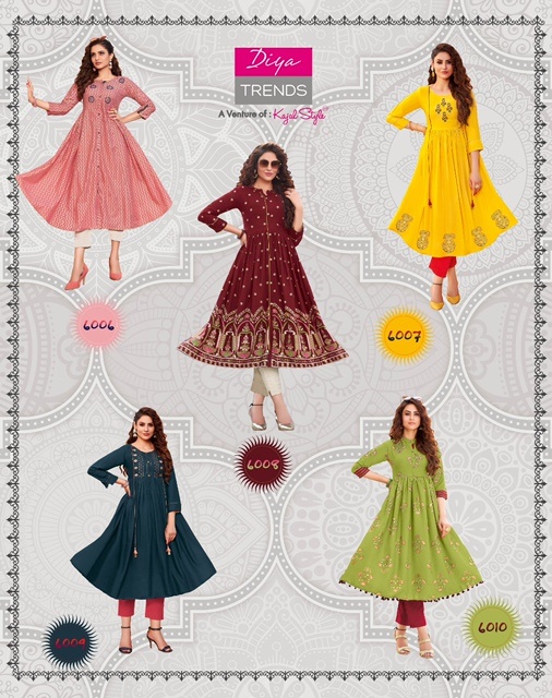 Find 👗Umbrella Cut embroidery, printed or plain exclusive designer kurtis  in hevy qwality material Reon by Colours seven near me | Raipur (Ahmedabad),  Ahmedabad, Gujarat | Anar B2B Business App