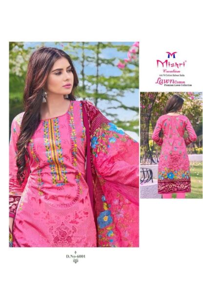 MISHRI CREATION LAWN COTTON VOL 6 6001 TO 6010 SALWAR KAMEEZ WHOLESALER - Image 2