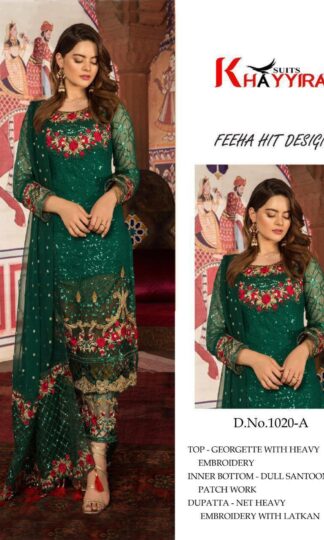 KHAYYIRA SUITS 1020 A FEEHA HIT DESIGN IN SINGLEKHAYYIRA SUITS 1020 A FEEHA HIT DESIGN IN SINGLE