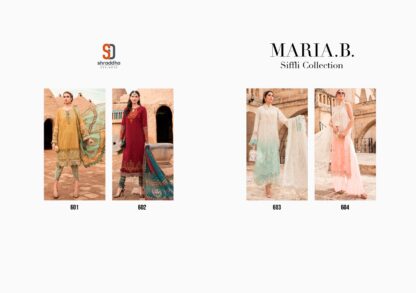 SHRADDHA DESIGNER MARIA B SIFFLI COLLECTION 601 SALWAR KAMEEZ