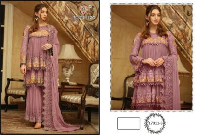 HOOR TEX 17011 B RISTA VOL 2 PAKISTANI SALWAR SUITS IN SINGLE