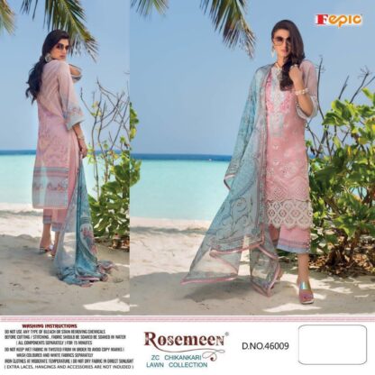 FEPIC ROSEMEEN ZC CHIKANKARI 46009 DESIGNER SALWAR KAMEEZ WITH PRICE