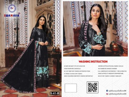 SHANAYA FASHION S 41 B BLACK PAKISTANI SUITS LATEST COLLECTION