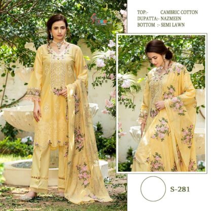 SHREE FABS S 281 YELLOW PAKISTANI SUITS COLLECTION