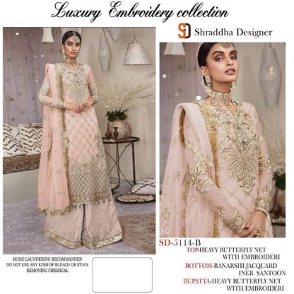 SHRADDHA DESIGNER SD 5114 B PAKISTANI SUITS IN SINGLE PIECE