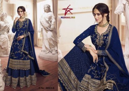 MISHAAL FAB 8003 B PAKISTANI SALWAR SUITS WHOLESALER