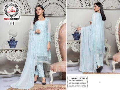 AFFAN CREATION 113 PAKISTANI SUITS WHOLESALER - Image 3