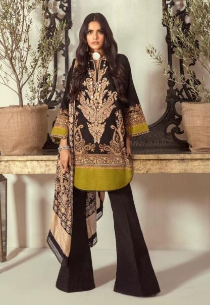 FAIRLADY SANA SAFINAZ MUZLIN JAM SATIN 7001 PAKISTANI SALWAR KAMEEZ IN SINGLE