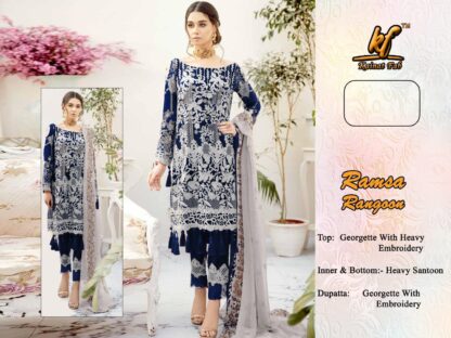 KAINAT FAB RAMSA RANOON PAKISTANI SALWAR SUITS IN SINGLE - Image 2