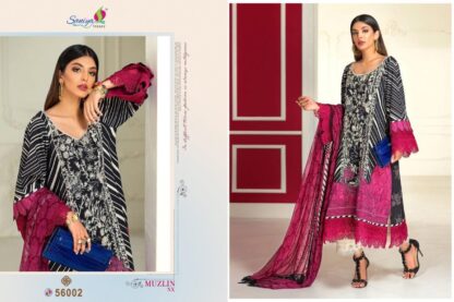 SANIYA TRENDZ MUZLIN NX 56002 PAKISTANI SUITS IN SINGLE PIECE