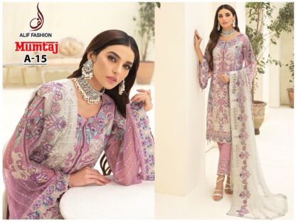 ALIF FASHION MUMTAJ A 15 PAKISTANI SALWAR SUITS WHOLESALER