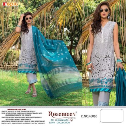 FEPIC ROSEMEEN 46010 ZC CHIKANKARI SALWAR KAMEEEZ WHOLESALER