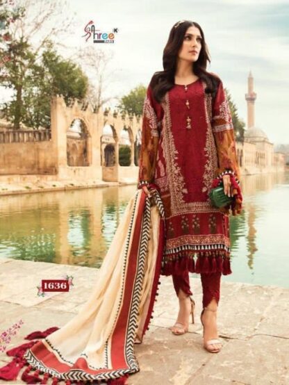 SHREE FABS MARIYA B LAWN COLLECTION 2021 VOL 2 1636 PAKISTANI SUITS