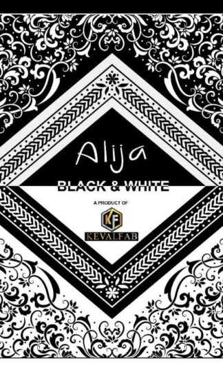 KEVAL FAB ALIJA BLACK AND WHITE 1001 TO 1006 COTTON DRESS MATERIAL AT BEST PRICE