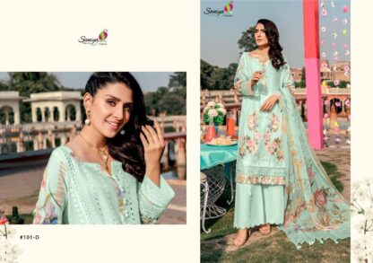 SANIYA TRENDZ 101 D ROUCHE 4 NX PAKISTANI SUITS WHOLESALER