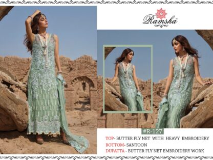 RAMSHA FASHION R 127 PAKISTANI SUITS ONLINE SHOPPING