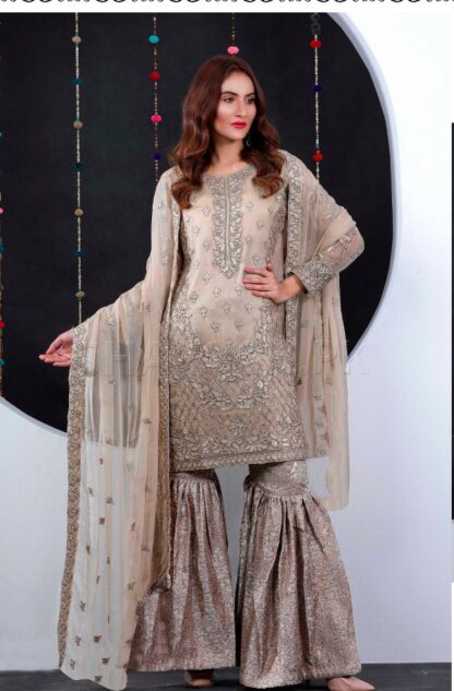 RAMSHA FASHION R 156 SHARARA PAKISTANI SALWAR SUITS BOTTOM STICHED