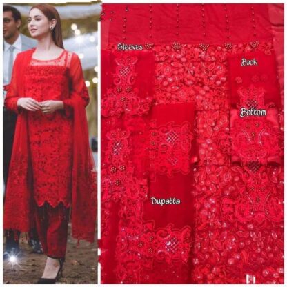 HOOR TEX 18002 A RED DESIGNER DRESS AT WHOLESALE PRICE