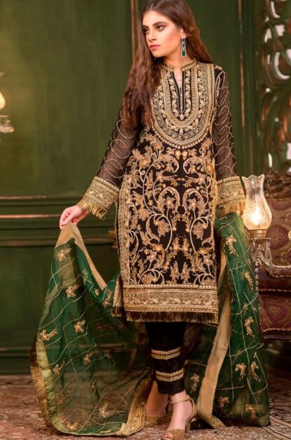 RAMSHA FASHION R 245 PAKISTANI EMBROIDERY SUITS AT WHOLESALE PRICE