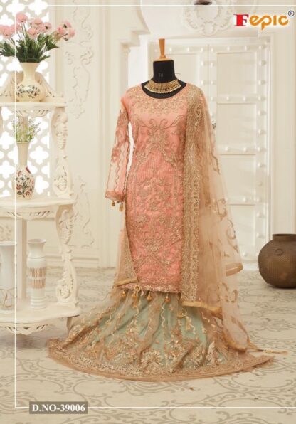 FEPIC ROSEMEEN 39006 HEAVY PAKISTANI SUITS AT WHOLESALE PRICE