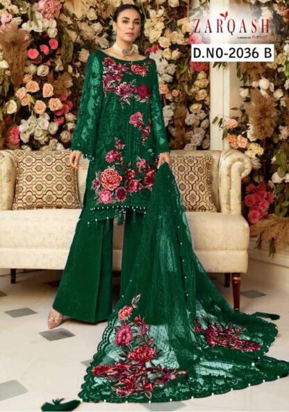 ZARQASH EID FESTIVE COLLECTION 2036 B PAKISTANI SUITS SUPPLIER IN INDIA