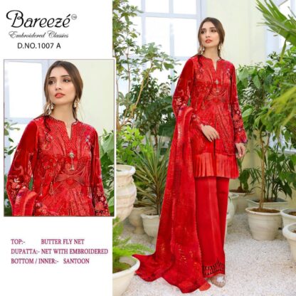 BAREEZE 1007 A EMBROIDERED CLASSIES PAKISTANI SUITS WHOLESALE INDIA