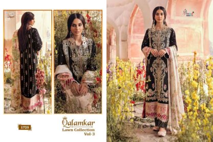 SHREE FABS QALAMKAR LAWN COLLECTION VOL 3 1725 PAKISTANI SALWAR KAMEEZ ONLINE