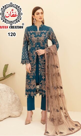 AFFAN CREATION 120 PAKISTANI SUITS MANUFACTURER IN SURATAFFAN CREATION 120 PAKISTANI SUITS MANUFACTURER IN SURAT