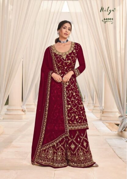 LT NITYA 64003 RED SALWAR KAMEEZ WHOLESALER