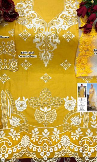 ASIM JOFA 56032 HEAVY EMBROIDERED COTTON COLLECTION VOL 2 YELLOW DRESSESASIM JOFA 56032 HEAVY EMBROIDERED COTTON COLLECTION VOL 2 YELLOW DRESSES