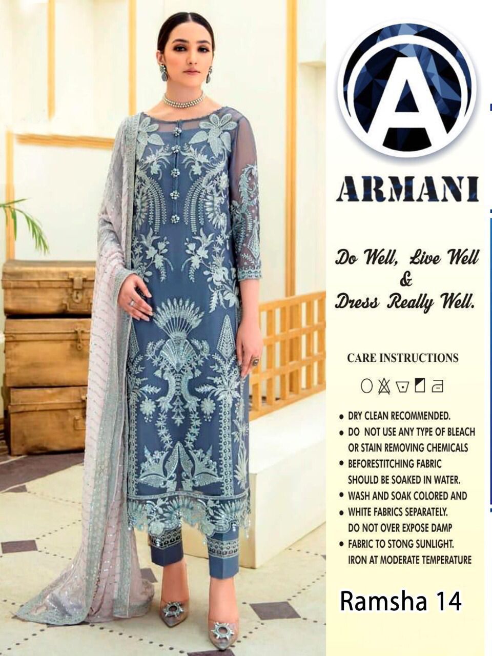 ARMANI RAMSHA 14 PAKISTANI SUITS MANUFACTURER IN SURAT