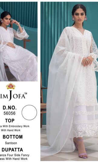 ASIM JOFA 56056 WHITE PAKISTANI DRESSES