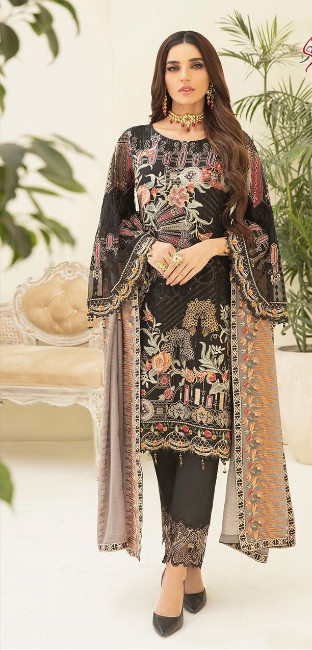 SHREE FABS S 361 PAKISTANI SUITS IN SINGLE PIECE