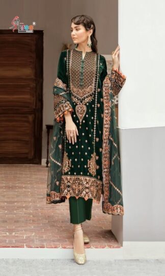 SHREE FABS AFROZEH VELVET COLLECTION 1948 PAKISTANI SUITS IN SINGLESHREE FABS AFROZEH VELVET COLLECTION 1948 PAKISTANI SUITS IN SINGLE