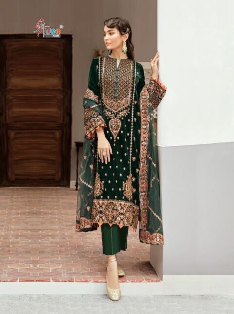 SHREE FABS AFROZEH VELVET COLLECTION 1948 PAKISTANI SUITS IN SINGLE