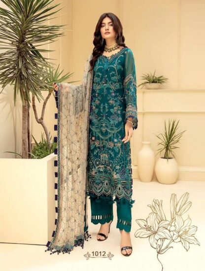 SANIYA TRENDZ BLOCKBUSTER VOL 1 1012 PAKISTANI SUITS DEALER