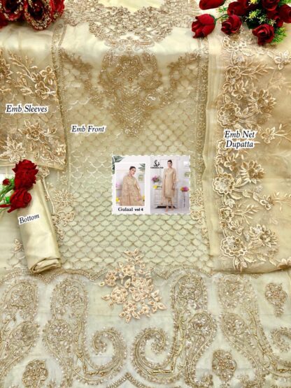 TAWAKKAL FAB GULAAL VOL 4 GOLDEDN PAKISTANI SUITS ONLINE BEST QUALITY PAKISTANI SUITS, ONLINE SHOPPING SUITS, PAKISTANI SALWAR KAMEEZ, PAKISTANI SUITS AT MANUFACTURER PRICE, PAKISTANI SUITS BEST PRICE, PAKISTANI SUITS COLLECTION, PAKISTANI SUITS IN SINGLE, PAKISTANI SUITS IN SURAT, PAKISTANI SUITS MANUFACTURER IN SURAT, PAKISTANI SUITS ONLINE SHOPPING, PAKISTANI SUITS ONLINE SHOPPING IN INDIA, PAKISTANI SUITS WHOLESALE, PAKISTANI SUITS WHOLESALE DELHI, PAKISTANI SUITS WHOLESALE IN DELHI, PAKISTANI SUITS WHOLESALER FROM SURAT, SALWAR KAMEEZ WHOLESALE, SALWAR SUITS IN SINGLE, TAWAKKAL FAB GULAAL VOL 4  Pakistani Suits, Salwar Kameez, SHREE FABS, Single, Suits